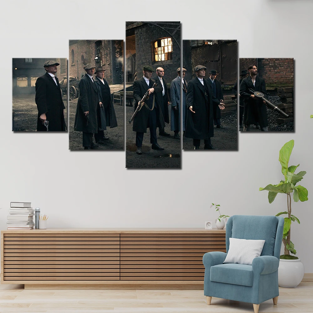 5 панелей HD печать картина светящиеся полоски холст настенное искусство шт.