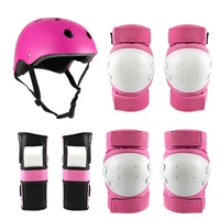 7pcsset wrist knee elbow protect roller skating skateboarding riding pads protection adjustable outdoor sports safety equitment