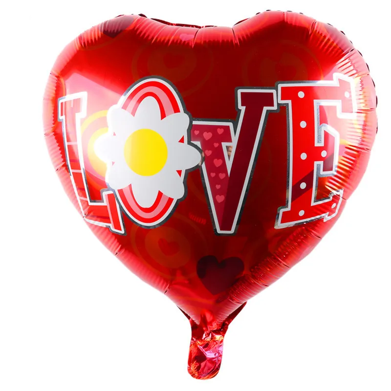 QGQYGAVJ 1 шт. новые воздушные шары в форме сердца iloveyou алюминиевые для вечеринки на
