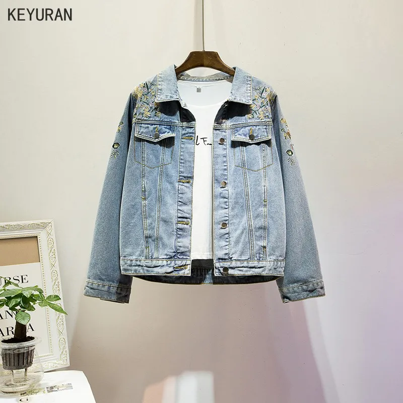 Размера плюс L-4XL женские цветочные туфли из джинсовой ткани в винтажном стиле для