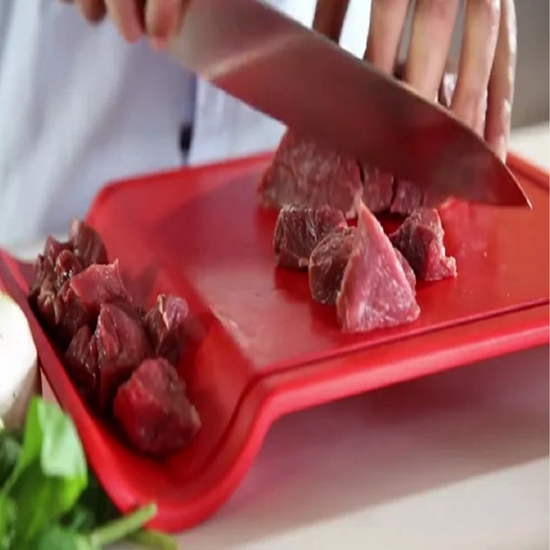 

U-Shaped Multifunctional Cutting Board with Grooves Smart Non-Slip Cutting Board Meat Fruit Vegetable Chopping Board LB88