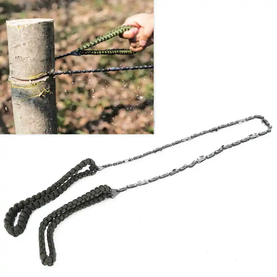 

Emergent Survival Chain Saw 650mm Portable Outdoor Camping Hiking Hand Chainsaw with Bag Hand Tools