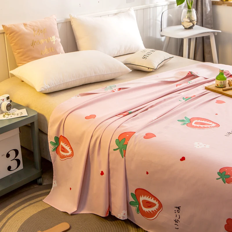 

1pc Bed Sheet Cotton Bedsheet Home Textile Printing Flat Sheets High Quality Bedding Sheet Queen Size Cover no Pillowcase