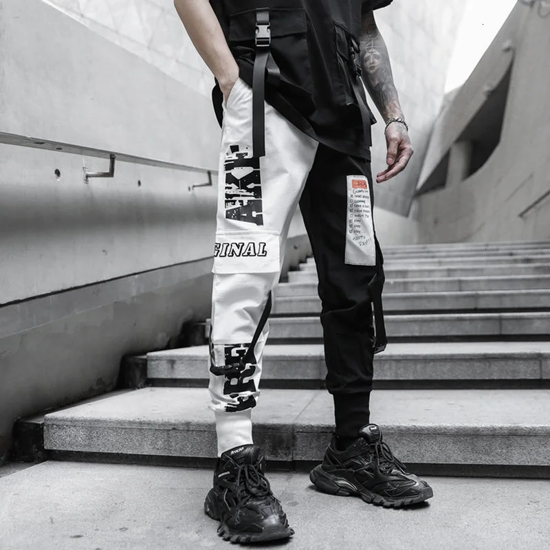 

Hybskr 2020 Autumn Men's Cargo Pants Casual Woman Harem Pencil Pants Korean Loose Ankle-Length Oversize Fashion Male Trousers