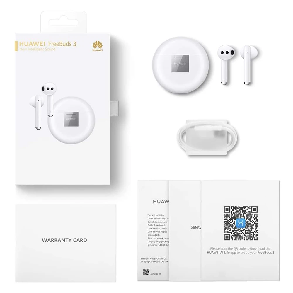 

Freebuds 3 Global Version Active Noise Cancellation Wireless Headset Booming Bass Bluetooth 5.1 Earphone Bone Sensor