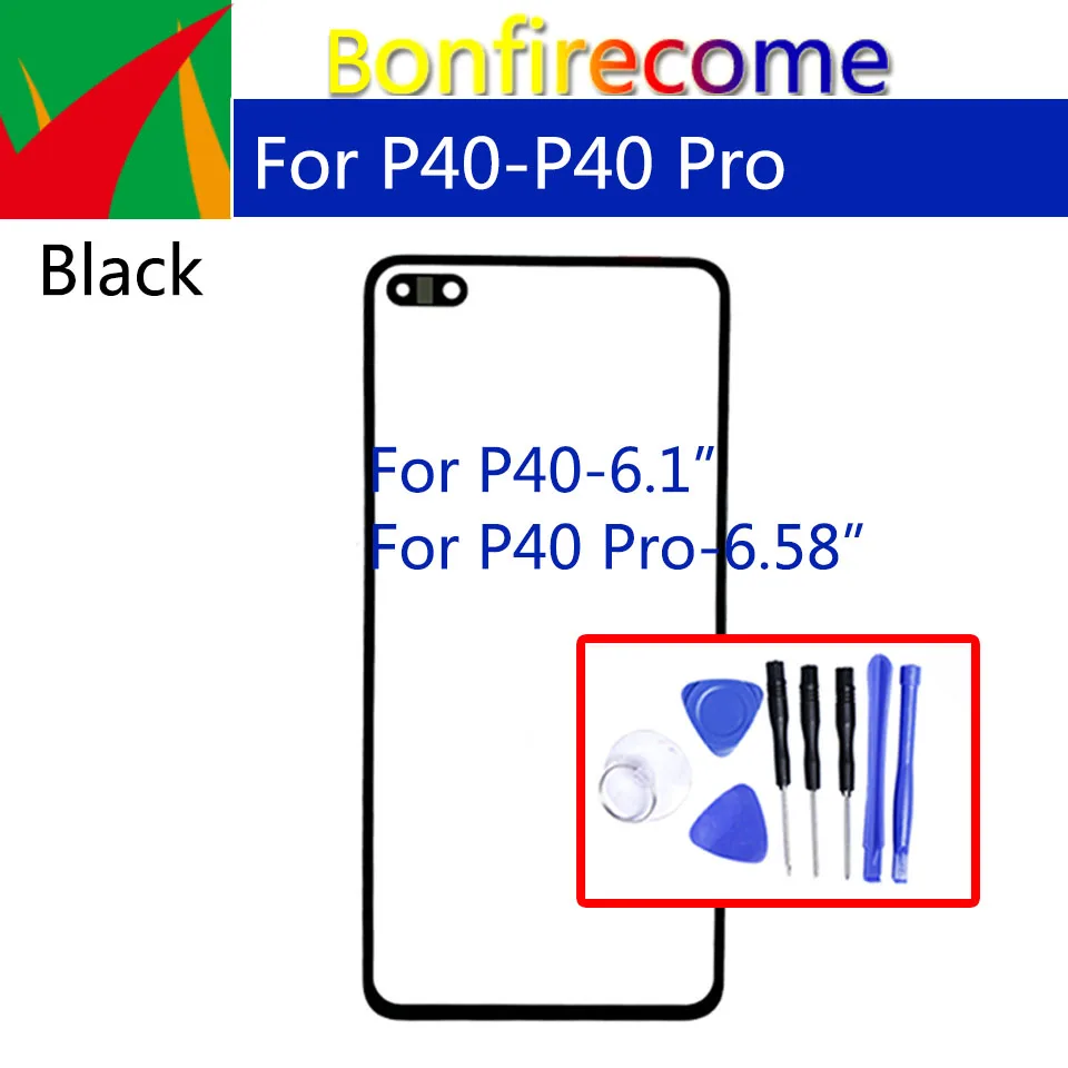

Переднее Сенсорное стекло для Huawei P40 ANA-LNX9 ANA-LX4 Pro ELS-NX9 ELS-N04, Замена ЖК-экрана
