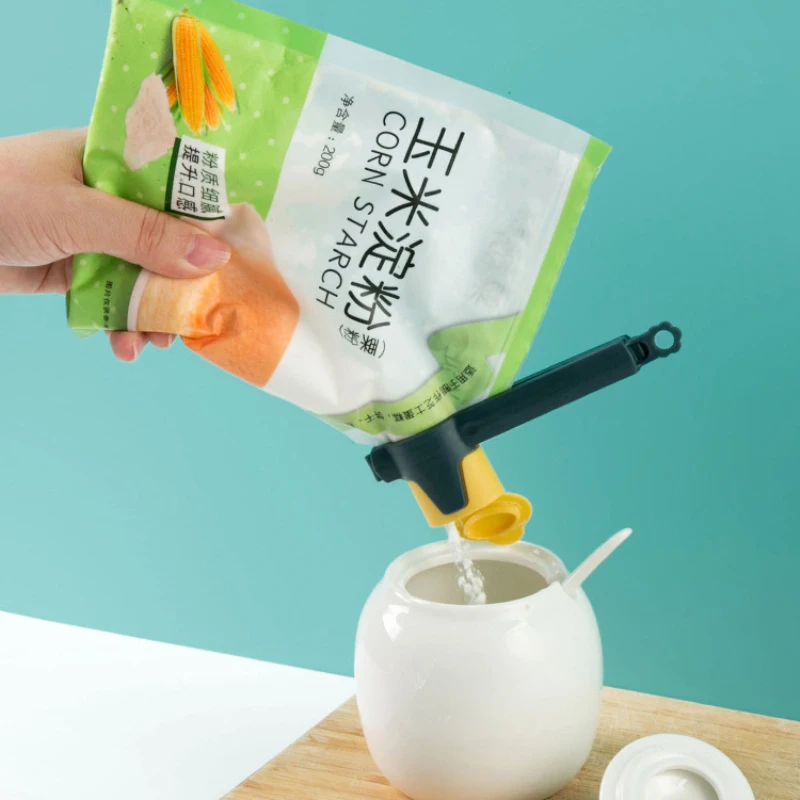 Пластиковый пакет зажим для запечатывания мешков носик пищевых продуктов