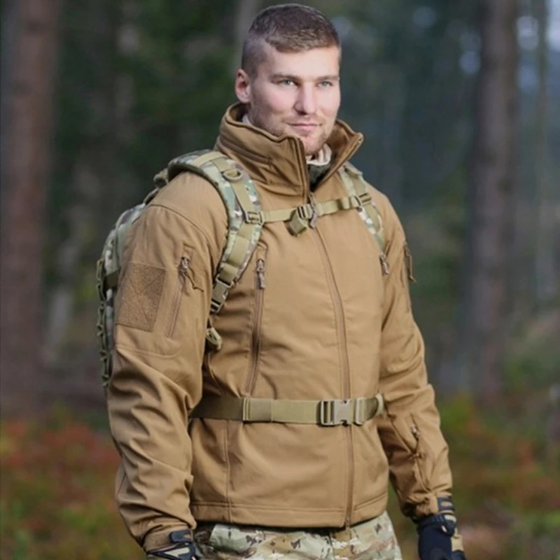 

Roupas De AirsoftJaqueta De Inverno Masculina De Lã, Casaco Macio, Tático, Militar, Camuflado, Mens Clothing