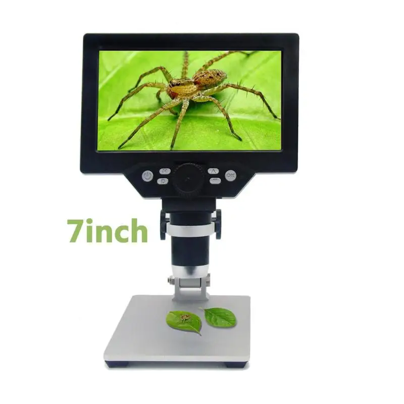 

G1200 12MP 1-1200X Digital Microscope 7Inch HD LCD Display 500X 1000X Multi-Angle Microscopes Continuous Amplification Magnifier