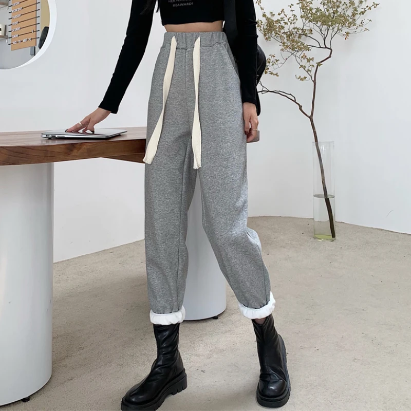 Новинка 2021 серые женские спортивные брюки JMPRS Осенние мешковатые модные большого