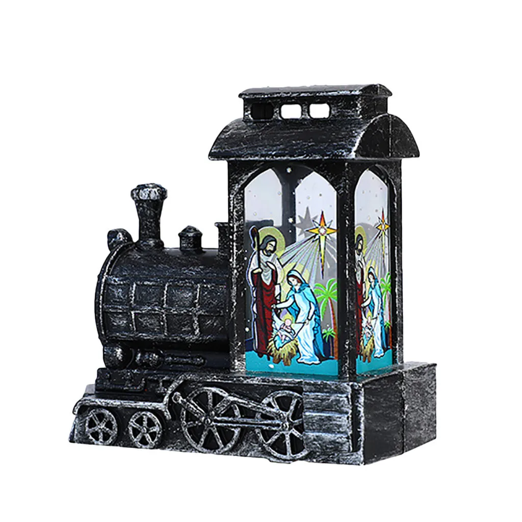 COMPUDA Рождественский поезд Санта Клаус свеча светодиодный ночсветильник