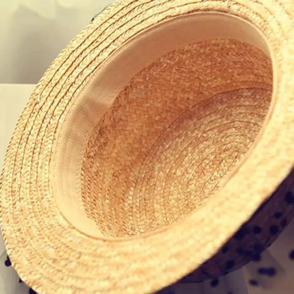 Женская Соломенная шляпка от солнца летняя ручной работы из натурального