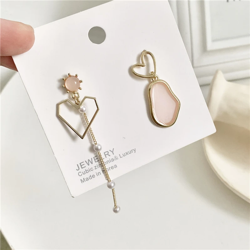 Асимметричные акриловые прозрачные длинные серьги-кисточки с надписью Love модные