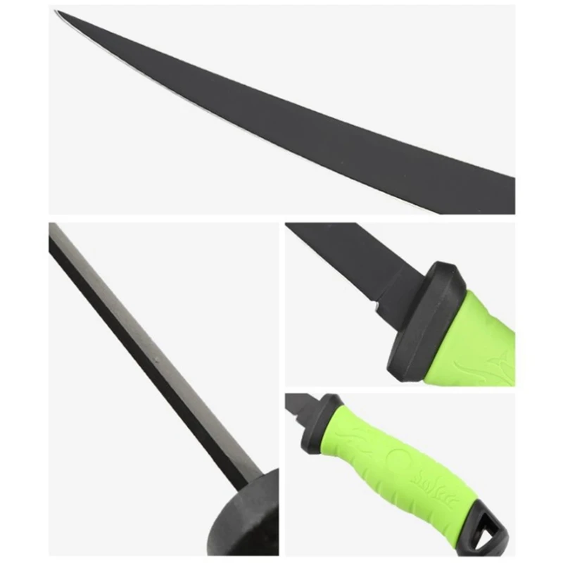 

Outdoors Fishing Fillet Knife 9 Inch Bait Knife Sharp Stainless Steel Blade Fishing Knife with Protective Knife Sheath