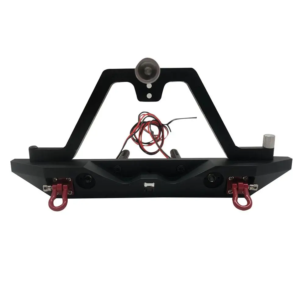 

Metal Black 1:10 RC Crawler Front Rear Bumper with LED Lights for TRX-4 Axial SCX10 & SCX10 II 90046 SCX10 III AXI03007