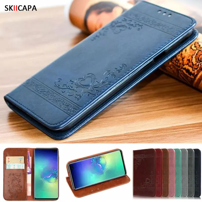 Кожаный чехол книжка для Redmi Note 7 Pro чехлы с магнитным тиснением бумажник Xiaomi 8 K20