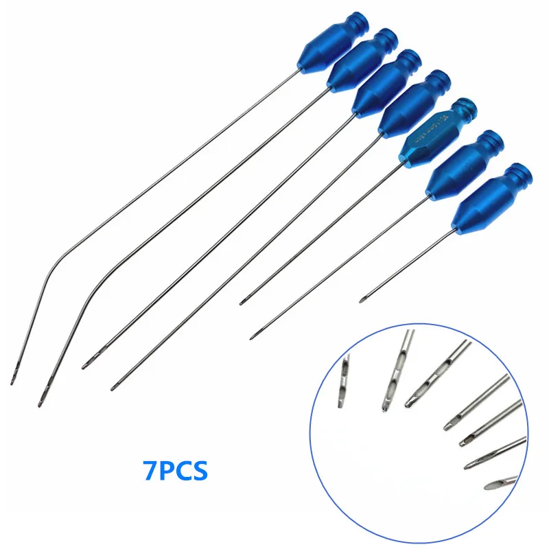 Liposuction Cannulas Needle Luer Lock and Titanium Handle /Silicone sterilization box Liposuction Cannula Set
