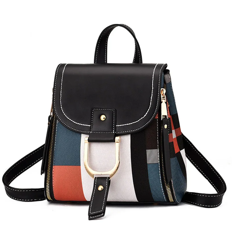 

Fashion Women Backpack School Bag New PU Leather Travel Backpacks Waterproof Large Capacity Women Bags For Teenage Girls Wild