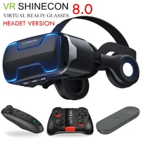 g02ed vr shinecon 8 0 standard edition and headset version virtual reality 3d vr glasses headset helmets optional controlle