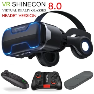 g02ed vr shinecon 8 0 standard edition and headset version virtual reality 3d vr glasses headset helmets optional controlle free global shipping