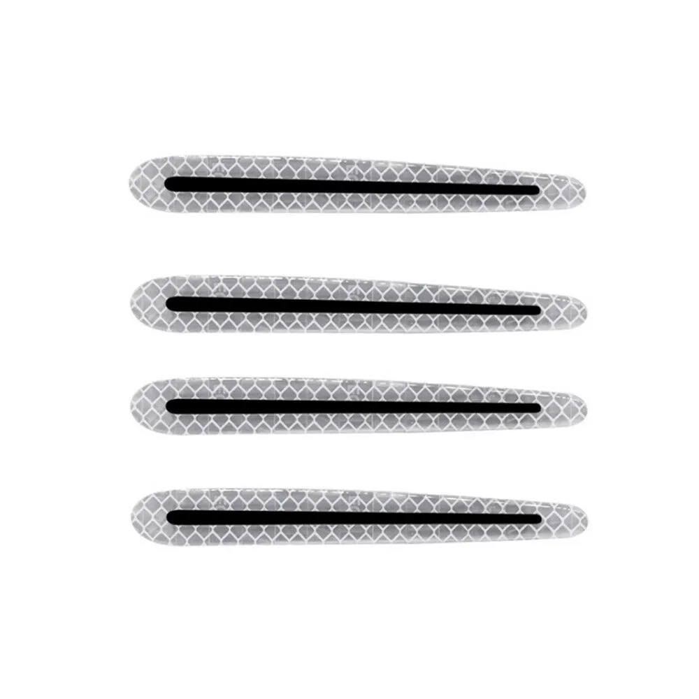 

4* Night Reflective Strip Car Door Handle Sticker Safety Distance Warning Decal Reflective Stickers