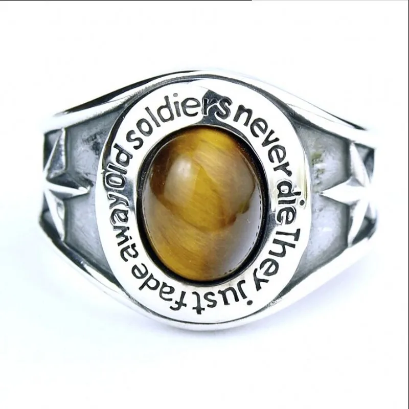 S925 чистое серебро Таиланд импортные тяжелые тонкие мужские ветераны импортное