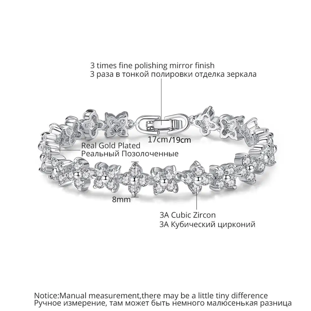 Модный браслет LUOTEEMI с кубическим цирконием класса ААА ювелирные изделия