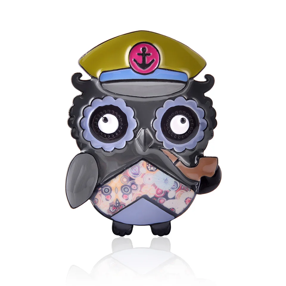 Cring Coco большой мультфильм животное пират сова броши и булавки для мужчин женщин