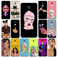 yndfcnb cool bad girl phone case for redmi note 4 5 7 8 9 pro 8t 5a 4x case