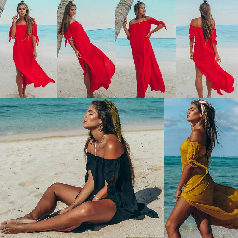 2019 модная брендовая Новинка женское сексуальное свободное однотонное платье