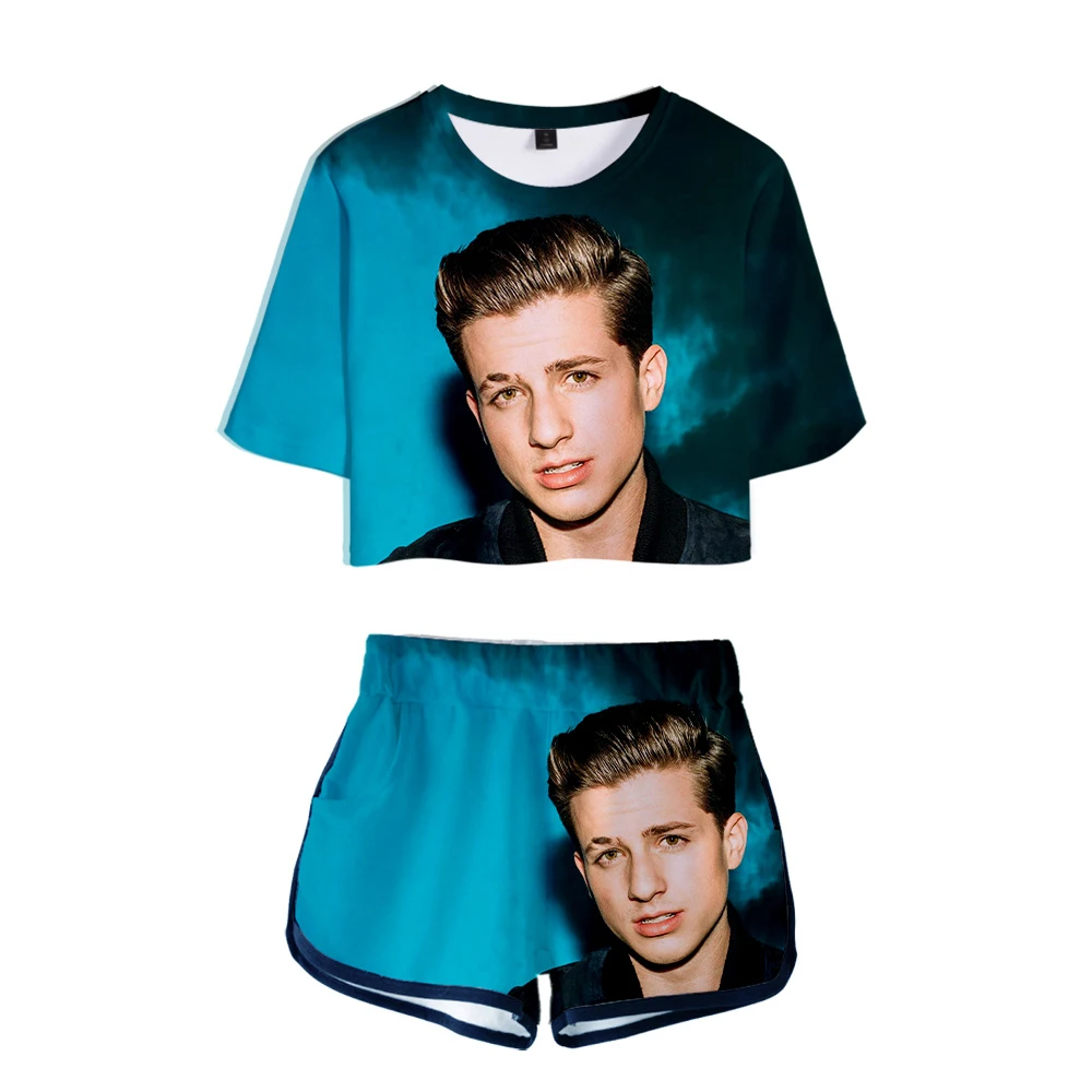Женская футболка с принтом Charlie Puth летняя модная повседневная ромбиками и