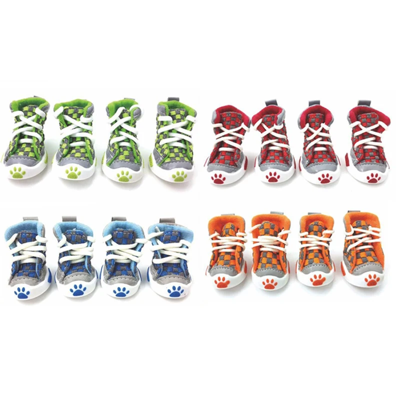 4 цвета щенок сапожки Paw стиль ткань хлопок дешевые собака летняя спортивная