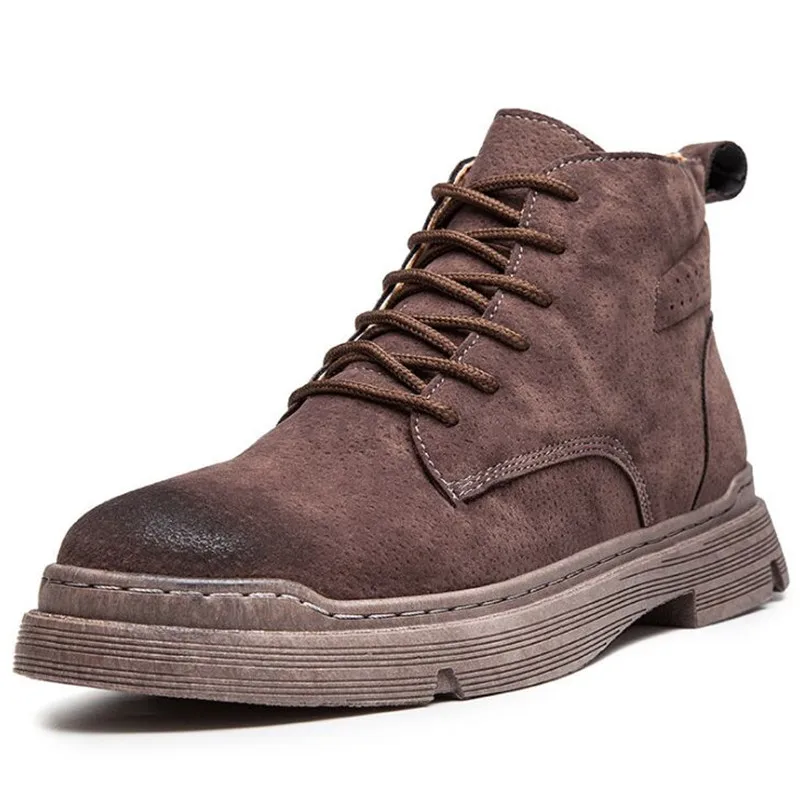 Новинка Мужская обувь Сезон осень зима Мужские кожаные ботинки Mn