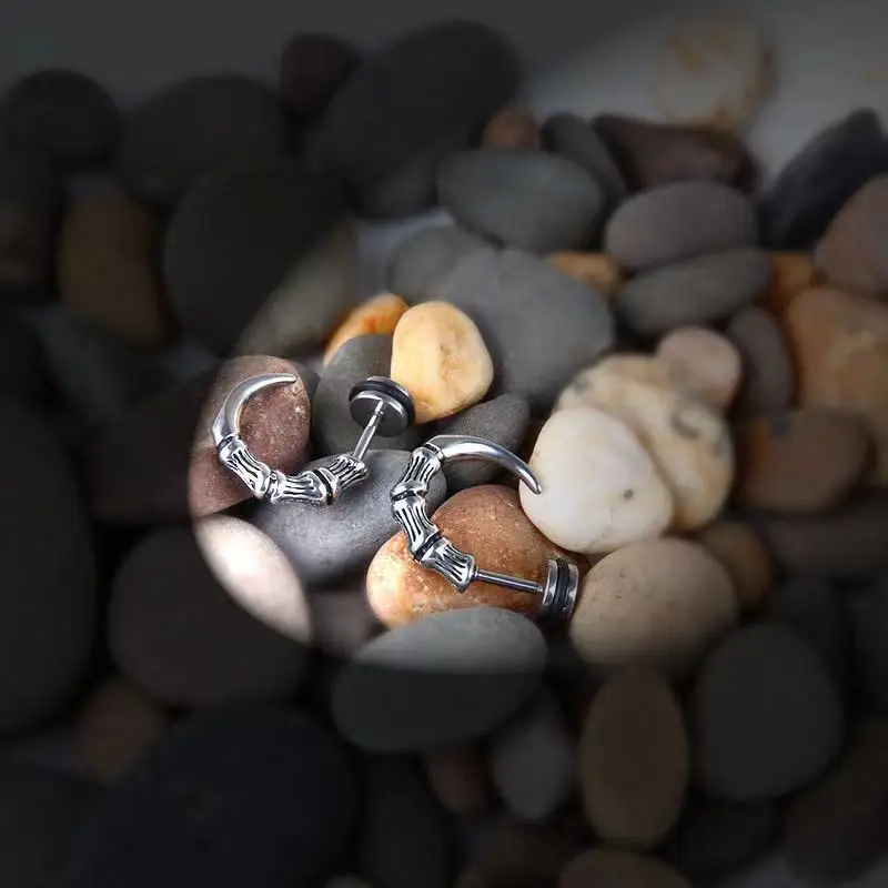 

Hot Sale Punk Black Multiple Styles Stainless/Titanium Steel Stud Earrings For Men and Women Gothic Street Pop Hip Hop Ear Jewel