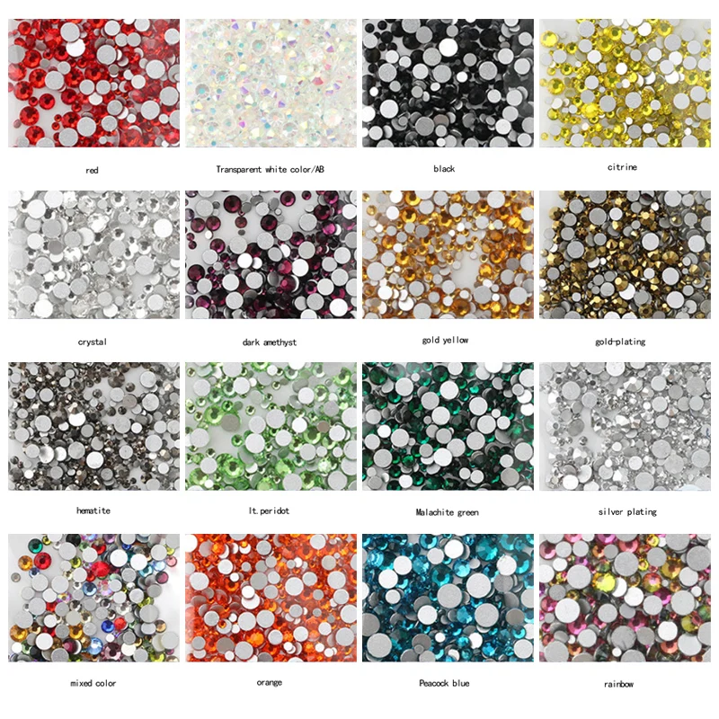 AAAAA высокое качество хрустальные стразы без горячей фиксации супер яркие