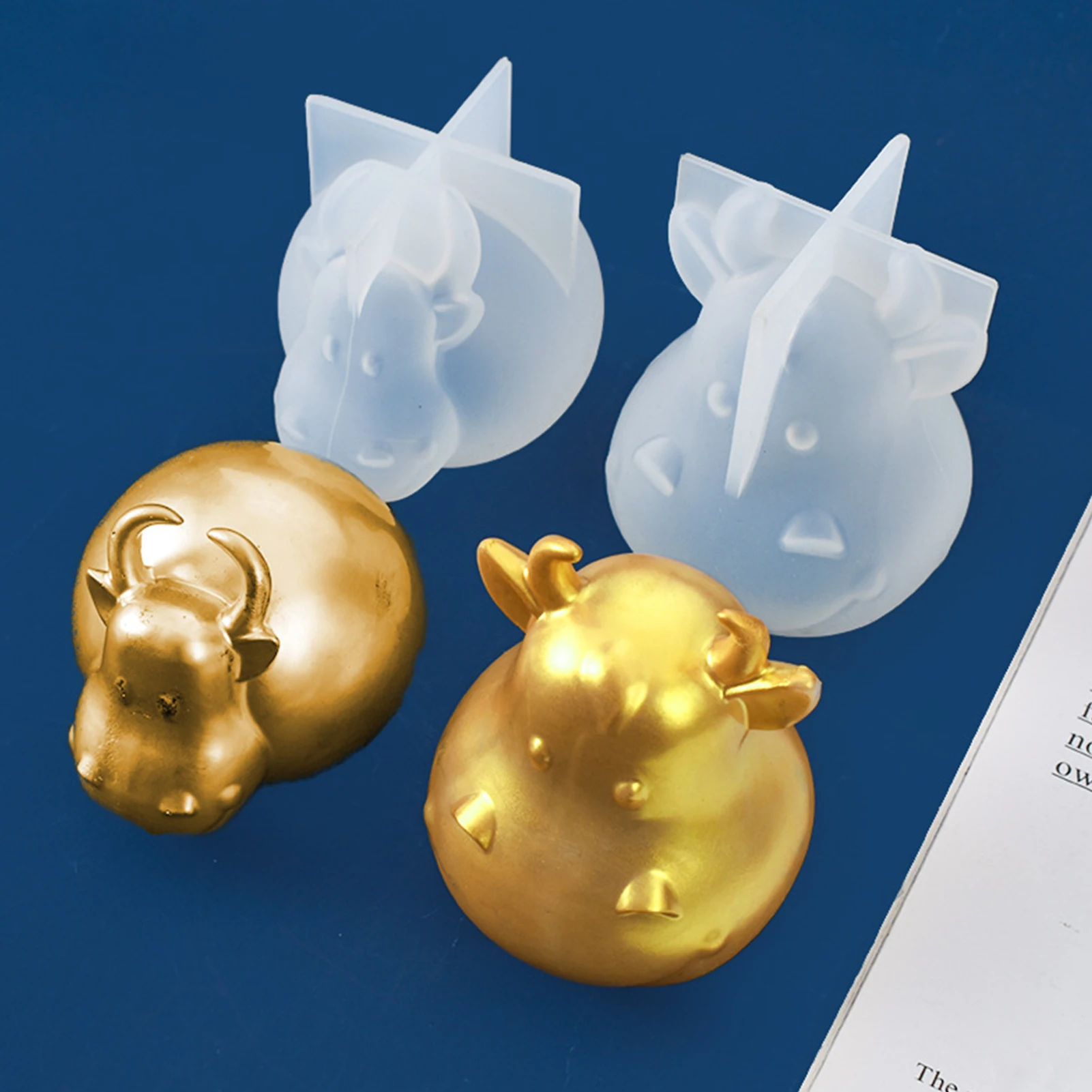 

Cattle Shape Silicone Fondant Mold Mirror Silicone Mold DIY Chocolate Molds Cake Decorating Tool Mold Handmade CH