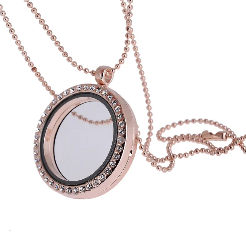 Valentine Lover Gift Photo Frames Can Open Transparent Glossy Round Necklaces Jewelry For Women Girlfriend | Украшения и