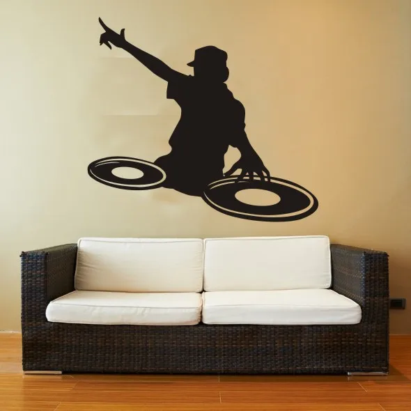 Диско наклейки на стену виниловые DJ музыка Молодежная Ди Джей ночные клубы | Дом и