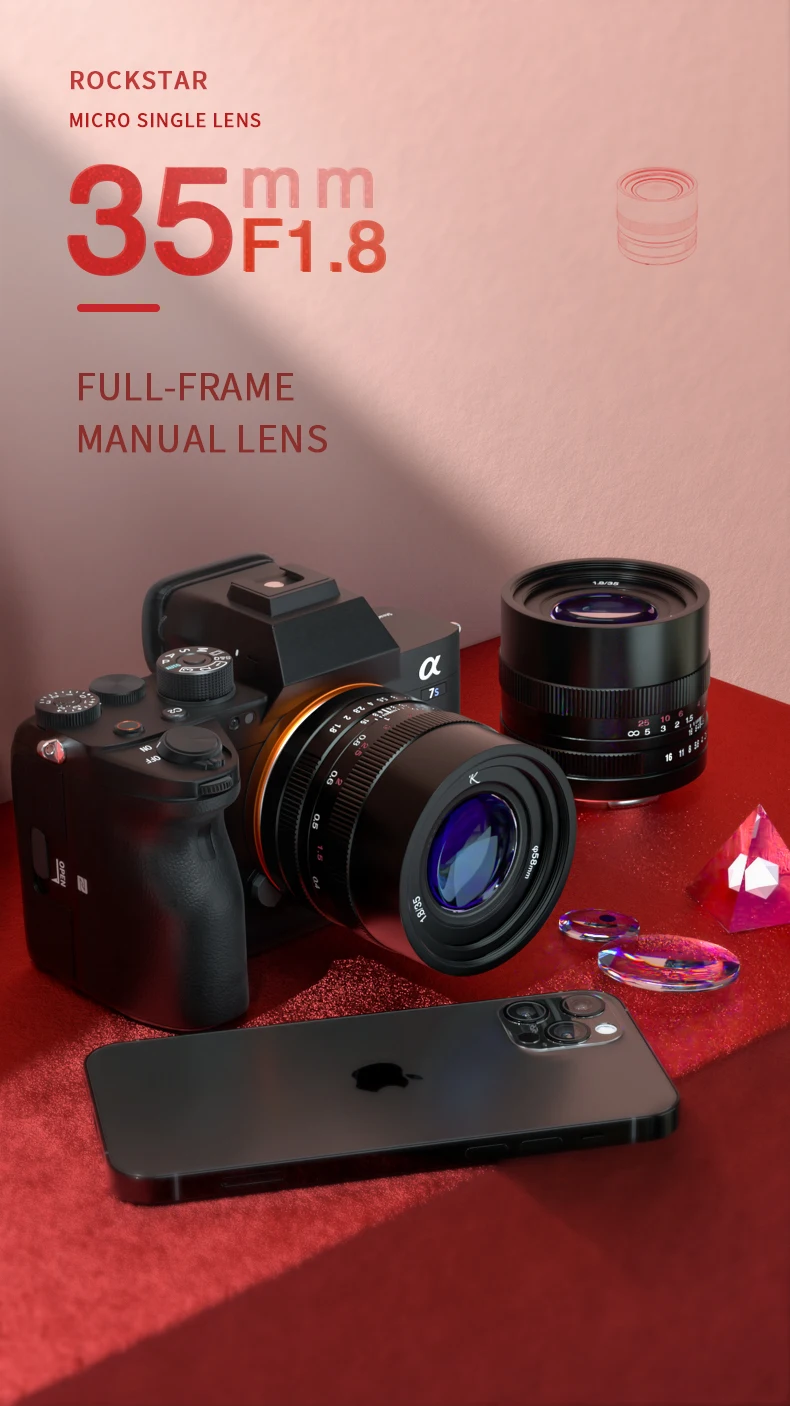 Макрообъектив Rockstar 35 мм F1.8 для цифровой зеркальной камеры Panasonic/Sigma/Leica L Sony E Nikon Z