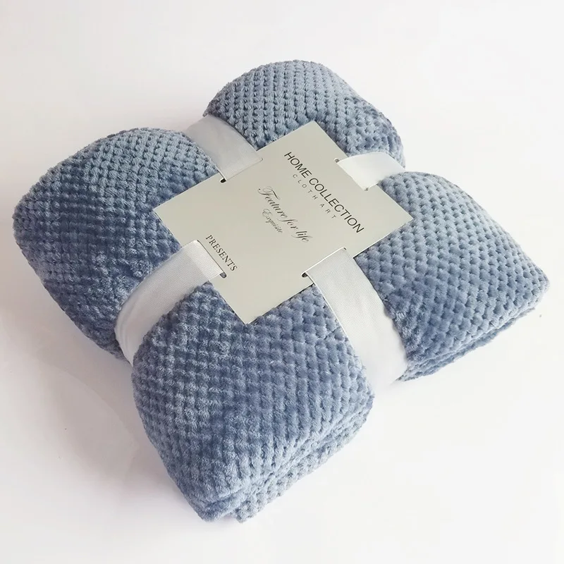 Простое однотонное супер мягкое одеяло фланелевая накидка для офиса путешествия