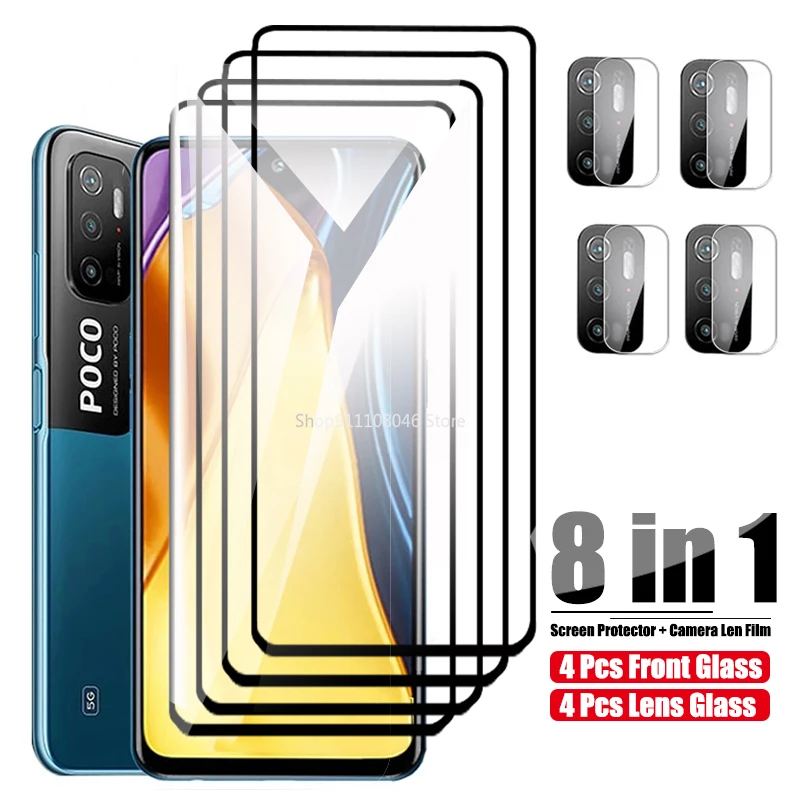 

Закаленное стекло для Xiaomi Mi Poco X3 NFC M3 Pro, Защитное стекло для экрана Poco F3 M3Pro X3Pro, Защитная пленка для объектива камеры