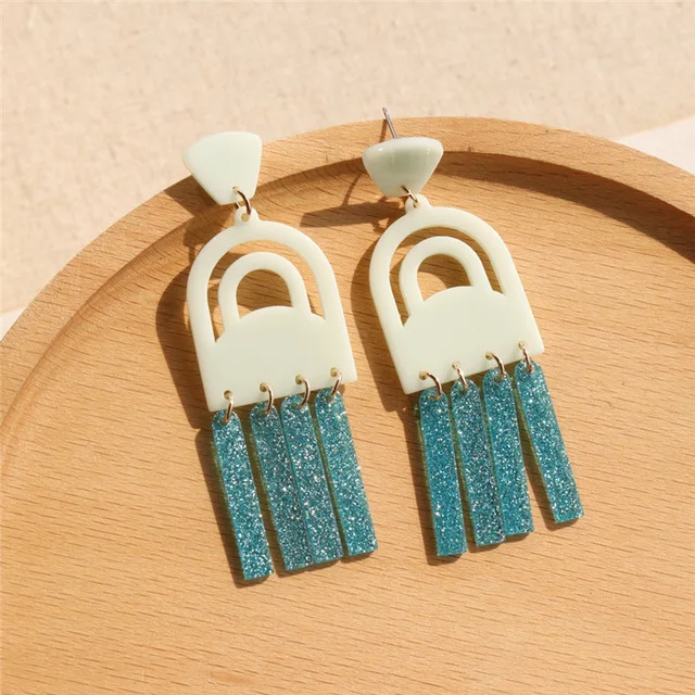 Женские Простые Летние серьги подвески AOMU круглые контрастных цветов с