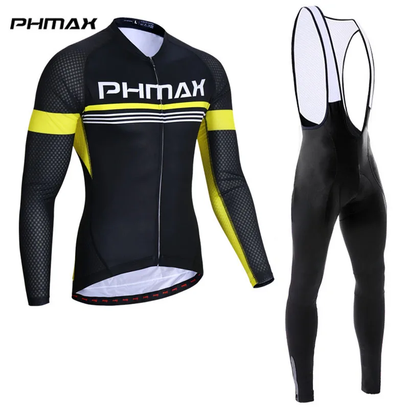 

Трикотажный комплект PHMAX с длинным рукавом для езды на велосипеде, Мужская одежда для езды на горном велосипеде