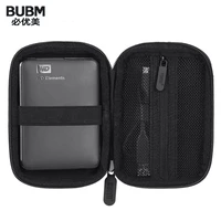 bubm anti shock carry travel protective storage case bag for 2 5 inch portable external hard drive hdd usb cable flash drive