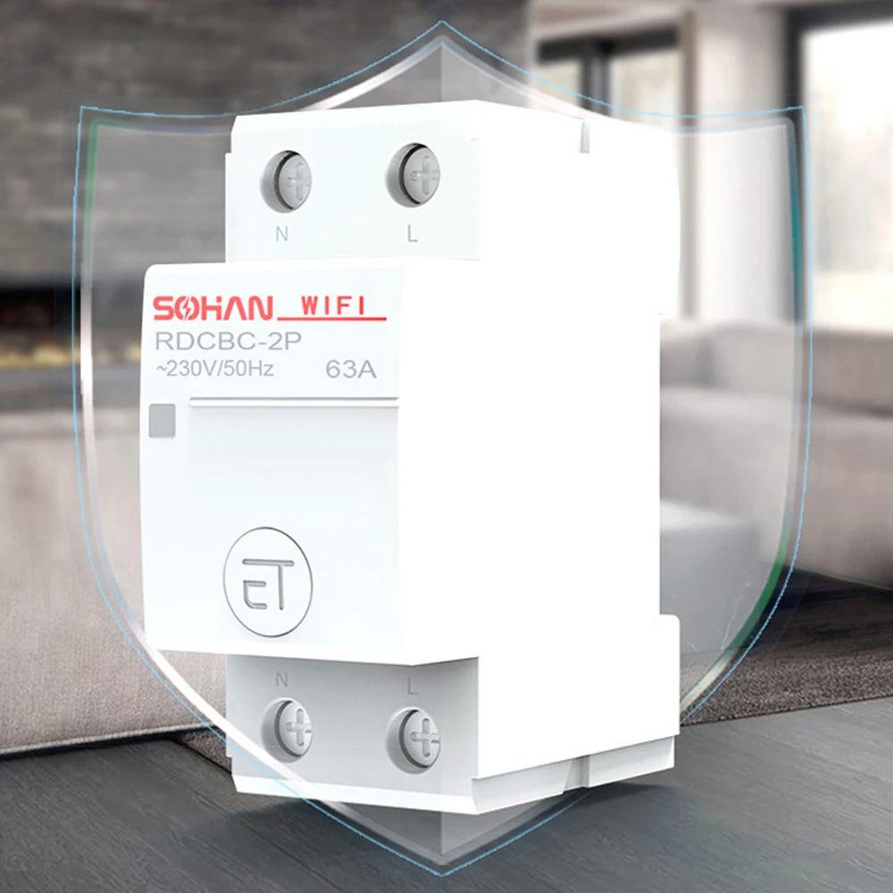 1P 50A 2P 63-80A бытовой Интеллектуальный Wi-Fi выключатель дистанционного управления умный переключатель с помощью приложения eWeLink Голосовое управление