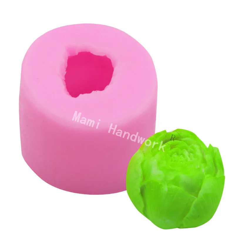 3D твердая силиконовая форма для капусты в виде Розы и торта мыла ручной работы
