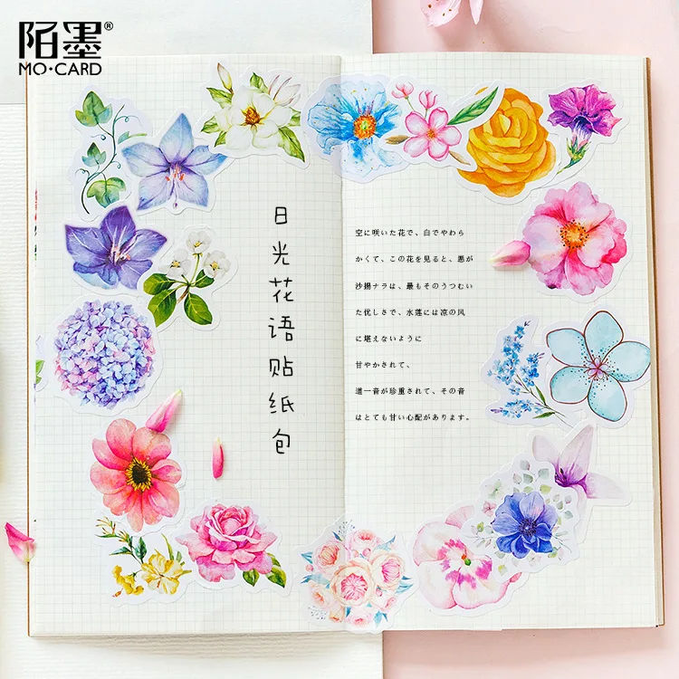

45sheets/pack Kawaii Decorative Stickers Label Scrapbooking Cute Flower Girls Stationery Stickers DIY Diary Album Girl Gift