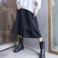 lady skirt summer new style yamamoto irregular personality layer design casual dark versatile large size skirt