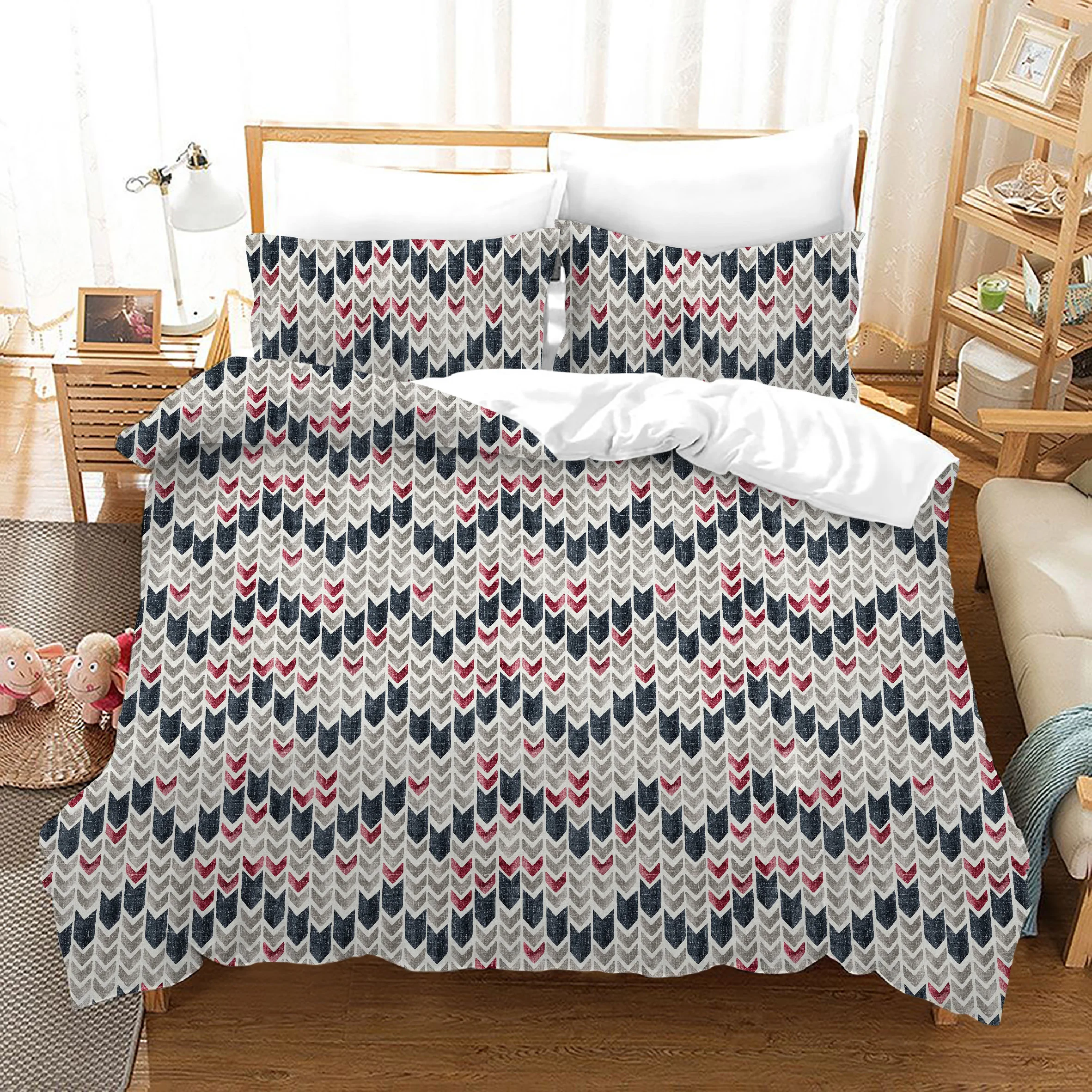 

Indian Mandala Bedding Set Geometry Duvet Cover Set for Adults Bedroom Pillowcases King Size Bed Linens Quilt Cover Sets 2/3PCS