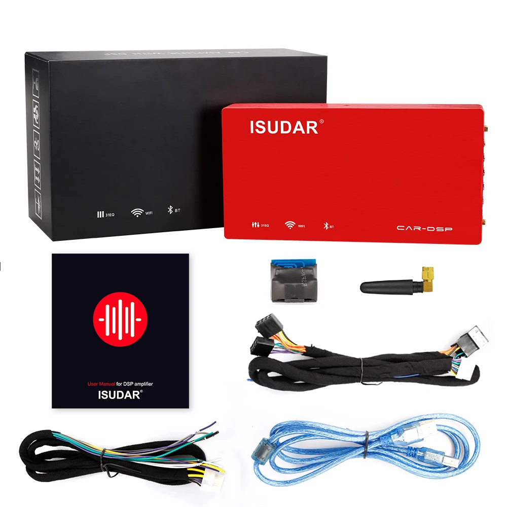 

ISUDAR DA06 Car Amplifier DSP For VW/SKODA Old Version Auto Digital Audio Processor 1200W Bluetooth AB Class 31 Bands EQ Filter